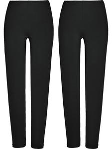 Леггинсы из одинарного джерси, длинные, упаковка из 2 пар, цвет черный/черный Erwin Müller