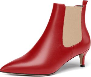 Женские вечерние повседневные ботильоны WAYDERNS с острым носком, на низком каблуке-лодочке, на 2 дюйма
