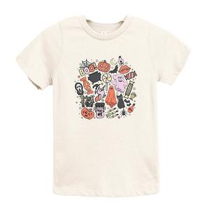 Молодежная футболка с короткими рукавами и графическим рисунком «Хэллоуин» The Juniper Shop, цвет Cream