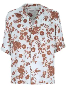 Рубашка с цветочным принтом Laneus, синий