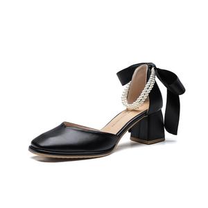 Alxnan Женские туфли на платформе с массивным каблуком черные, цвет Black