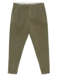 Брюки со складками PT Torino, зеленый