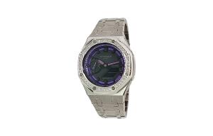 Часы Casio G-Shock Analog-Digital 2100 Series, арт. GA-2100-1A, серебристый/черный