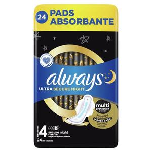 Always Ultra Secure Night гигиенические салфетки, 24 шт.