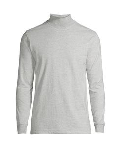 Мужская футболка с воротником-стойкой Super-T Lands' End, цвет Gray heather