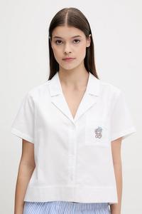 Хлопковая пижамная рубашка Hollister Co., белый