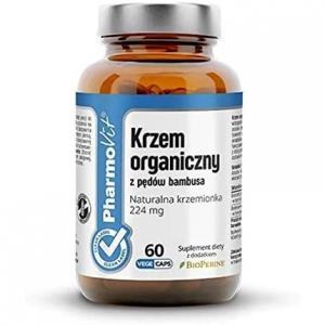 Органический кремний из побегов бамбука, натуральный кремний 224 мг с биоперином 60 капсул PharmoVit