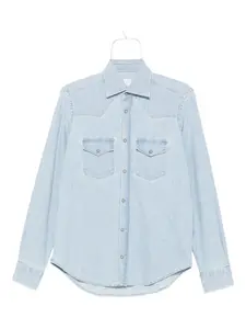 Джинсовая рубашка с карманами Eleventy, синий