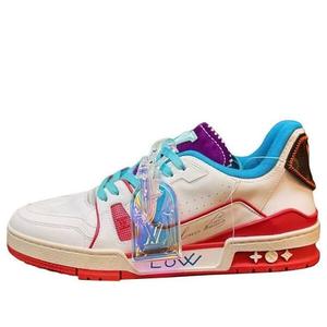 Кроссовки trainer upcycling sneakers 'white blue purple for china' Louis Vuitton, белый