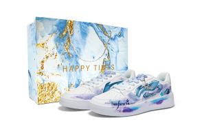 Мужские низкие скейтбордные кроссовки Li Ning Sycee с амортизацией и износостойкостью, увеличивающие высоту., синий фиолетовый