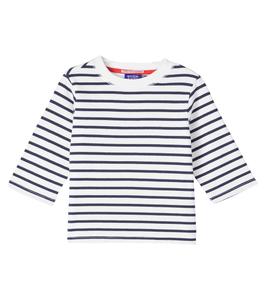 Полосатая хлопковая футболка из джерси Scotch & Soda Kids, Blue White Stripe