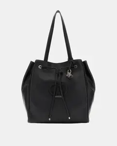 Сумка-тоут на плечо с магнитной застёжкой Guess, черный