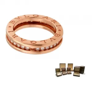 BVLGARI 18K розовое золото, кольца с бриллиантами Unisex Pink Gold