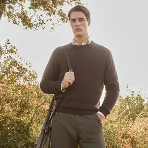 Мужской свитер с круглым вырезом Verhunt, цвет Marrón claro