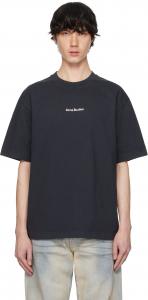 Футболка свободного кроя с логотипом Stamp Acne Studios, черный