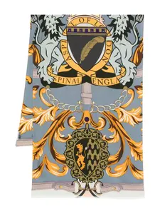 Шелковый платок с принтом Aspinal Of London, синий