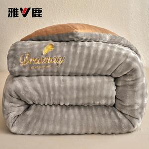 Yalu Одеяло молочного бархата 150х200 см, вес 3,5 кг, двусторонний флис, серый цвет