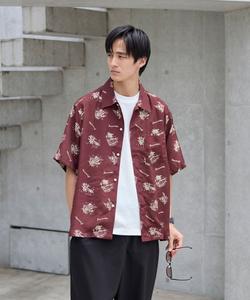 Рубашка PenneysHAWAII (Penneys Hawaii) с тропическим узором, изготовленная на заказ Coen, цвет Dk Brown