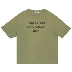 Футболка Acne Studios Logo T-Shirt, Olive Green