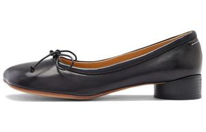 Туфли-балетки Mm6 Maison Margiela с квадратным носком, черный