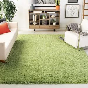 Ковер SAFAVIEH, 229 x 290 см, Classic Shag Collection, Lime, ручной работы, толщиной 4,5 см, идеален для помещений с высокой проходимостью в гостиной, спальне (SG240B)