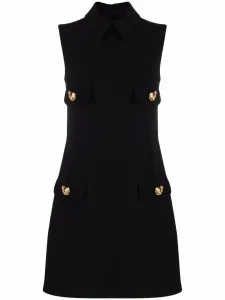 Платье с декоративными пуговицами Moschino, черный