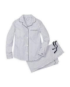 Хлопковый пижамный комплект French Ticking Petite Plume, цвет Blue