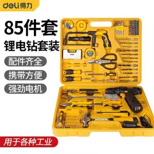 Набор инструментов для ремонта гастронома, многофункциональная ручная дрель, набор литиевых сверл, электрическая деревообрабатывающая специальная электрическая дрель DL1085L Deli