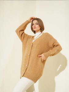 Вязаный кардиган Bigdart, коричневый