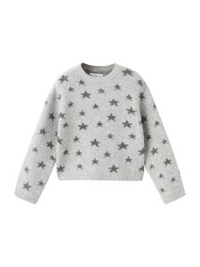MANGO KIDS Свитер 'ESTRELLA' в крапчатом сером цвете