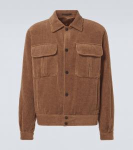 Блузон из шерсти и кашемирового вельвета Giorgio Armani, Dark Earth