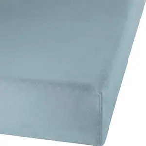 Простыня на резинке Erlangen" ice blue 120x200 cm" Erwin Müller