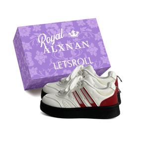 Alxnan Женские скейтерские кеды лоу-топ в бело-красной коробке, цвет White Red Box