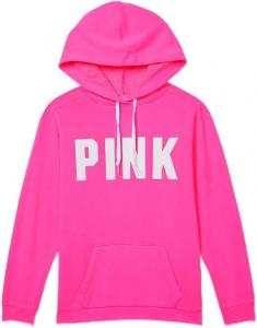 Толстовка Victoria's Secret Women's PINK Logo Campus (XS-XXL), Atomic Pink Sans Logo