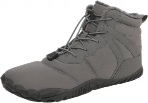 Сапоги для снега для женщин и мужчин, зимняя обувь для походов, босоногие, заземленные, водонепроницаемые, с широкой носочной частью, прогулочные обувь, подошва для улицы, высокие зимние ботинки для походов и альпинизма KAJXZ, серый