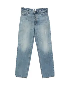 Джинсы, забрызганные светло-голубой краской Haikure, синий