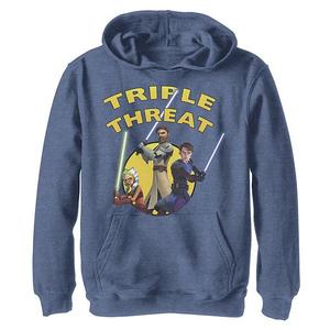 Толстовка с капюшоном fleece с принтом clone wars triple threat для мальчиков 4-20 Star Wars