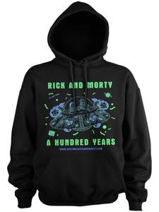 Толстовка A Hundred Years Big Tall Hoodie черного цвета Rick and Morty
