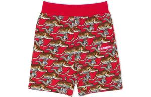 Шорты детские Burberry с принтом тигра, красный