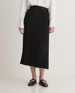 Плиссированная юбка с эластичным поясом Yerse, черный