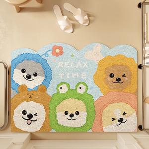 Y U-LIVE Ковер 120х140 см для входной двери, противоскользящий, с петлями для сбора грязи, Silk Ring, можно обрезать