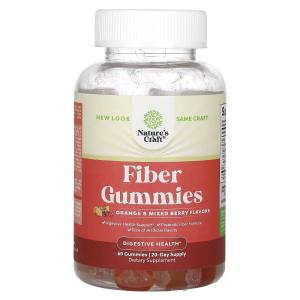 Добавка Nature's Craft Fiber Gummies апельсин и ягодная смесь 60 жевательных конфет