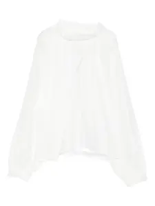 Блузка с воротником-стойкой и рукавами-фонариками IRO, белый