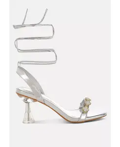 Элегантные туфли-шпильки Ebina с декоративной катушкой London Rag, серебряный