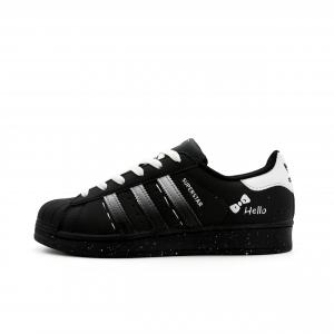 Superstar 2 Slip Resistant Low top детские скейтбординг кроссовки черно-белые для подростков Adidas Originals, черный