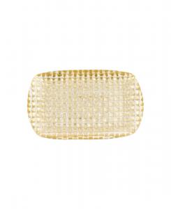 Прямоугольный поднос Rufolo из стекла с плетением «корзинка» VIETRI, золото