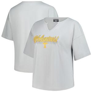 Женская серая футболка Tennessee Volunteers Plus Size Winning Gear с V-образным вырезом Fanatics