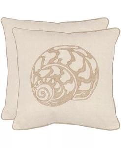 Подушка Palmer 18 x 18 дюймов (набор из 2 шт.) Safavieh, слоновая кость/кремовый