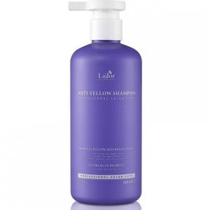 Шампунь против желтого цвета 300 мл с темно-фиолетовым пигментом для нейтрализации желтого красителя в обесцвеченных и окрашенных волосах - увлажнение и восстановление поврежденных волос, La'Dor