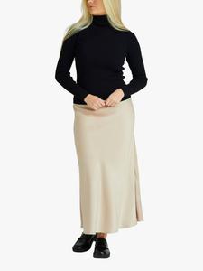 Рибленый свитер с высоким воротником A-VIEW, Black